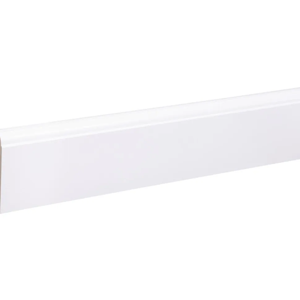 Plint MDF Wit Gelakt Kwartrond RAL 9003 12x79x2440mm FSC Mix 70%