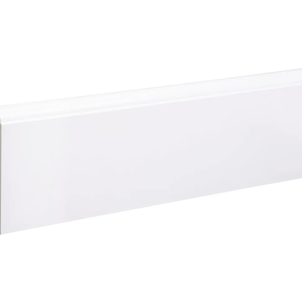 Plint MDF Wit Gelakt Kwartrond RAL 9003 12x119x2440mm FSC Mix 70%