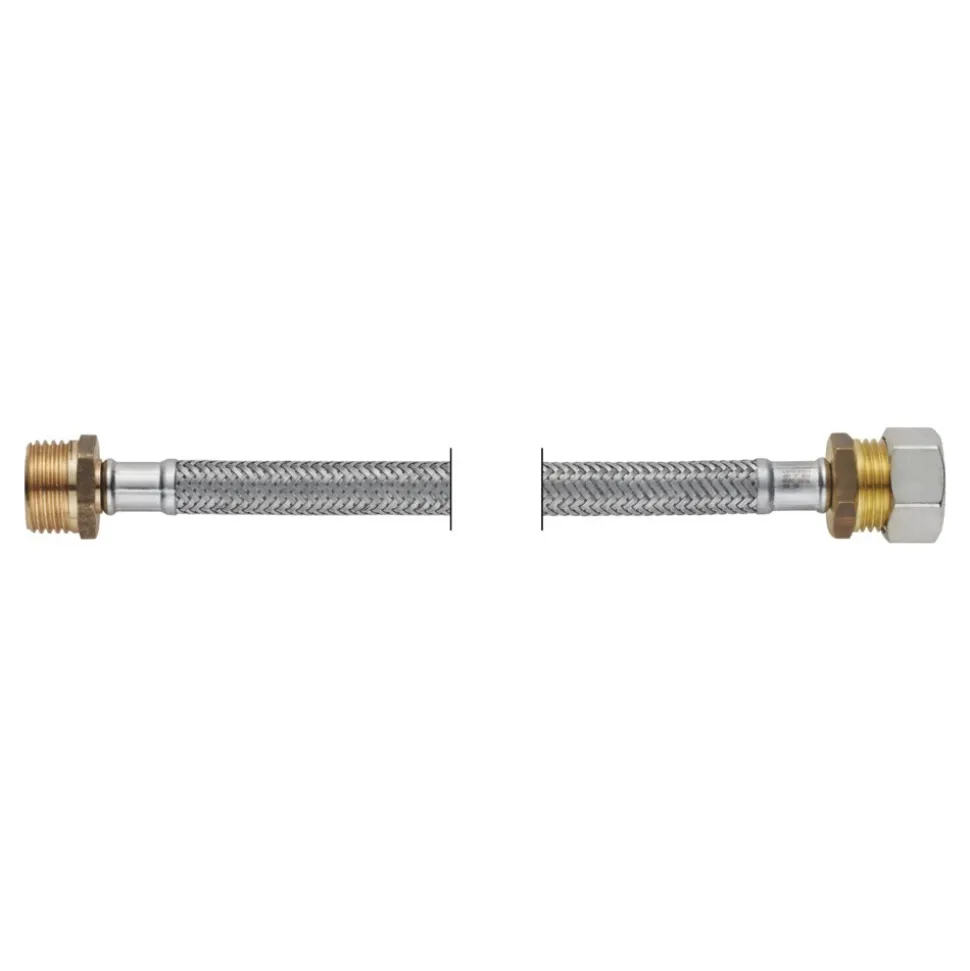 PROFLEX Slang flexibel 15 mm knelkoppeling x 1/2'' buitendraad DN8 lengte: 45 cm