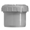 PVC eindstuk wanddikte 3,2 mm Ø 32 mm middengrijs met schroefdeksel