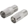 Q-Link Coax Adapter 1 Male en 1 Female F-Connector Buitendraads