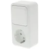 Q-Link Combinatiecontactdoos Wisselschakelaar Opbouw Polarwit Randaarde