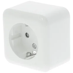 Q-Link Contactdoos Opbouw 1-Voudig PolarWit Randaarde