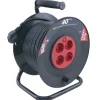 Q-Link Kabelhaspel 3x1,5 mm² PVC 40 m rood Zwart 40 meter