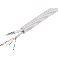 Q-Link Netwerkkabel Flexibel 3/4 Met Coax En UTP Kabel CAT6 50m