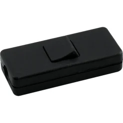 Q-Link Snoerschakelaar Enkelpolig Zwart 30x18x62mm