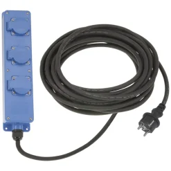 Q-link Stekkerdoos 3-voudig 3x1,5 mm² randaarde IP44 5 meter snoer