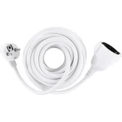 Q-Link Verlengsnoer H05VV-F Wit Randaarde 3x1,5mm2 10m