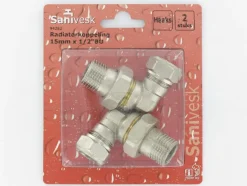 Radiatorkoppeling Haaks 1/2" 2st