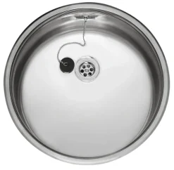 Reginox Spoelbak B2903RLU02GDS RVS rond opbouw afvoer 50cm