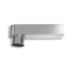Rheinzink Stadsuitloop Zink 60x80mm Ø80mm 330mm
