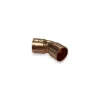 Riko Bocht roodkoper 15 x 15 mm 45° - 4 stuks