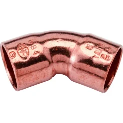 Riko Bocht roodkoper 12 x 12 mm 45° - 4 stuks
