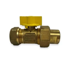 Riko Gaskogelkraan knelkoppeling 22 mm x 1/2'' binnendraad