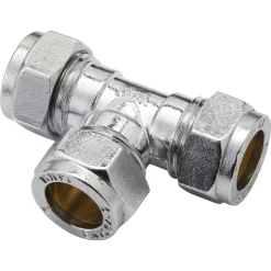 Riko Knel T-stuk 15 x 15 x 15 mm chroom