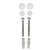 Riko Potschroevenset met Plug RVS Inclusief Afdekdoppen Wit 6x70mm
