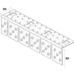 Ripstaal Hoekprofiel 3767 PVC-U Wit Stucdikte 3mm Bogen 300cm