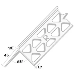 Ripstaal Hoekprofiel 3010 PVC-U Wit Stucdikte 10mm 300cm