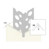 Ripstaal Hoekprofiel 1031 RVS Stucdikte 1-3mm 260cm