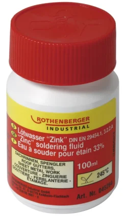 Rothenberger Zinksoldeervloeistof 245°C DINH 8511 100ml