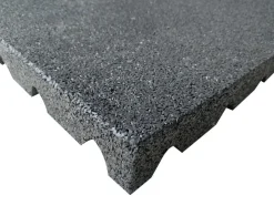 Rubber tegel 50x50x4 cm zwart