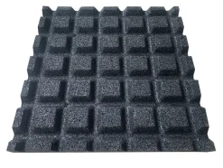 Rubber tegel 50x50x4 cm zwart