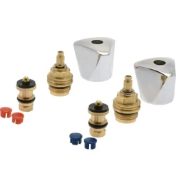 Sanifit Kraanbovendeel knop warm en koud water 2 stuks