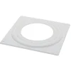 Sanivesk Afdekplaat PVC Wit Ø100mm 125x150mm