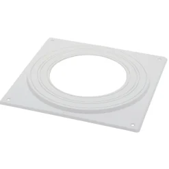 Sanivesk Afdekplaat PVC Wit Ø100mm 125x150mm