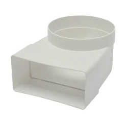Sanivesk Vlakkanaal Bochtstuk PVC Wit Ø100mm 110x55mm
