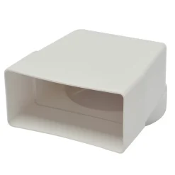 Sanivesk Vlakkanaal Bochtstuk PVC Wit Ø100mm 110x55mm