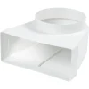 Sanivesk Vlakkanaal Bocht Wit Ø150mm 220x90mm