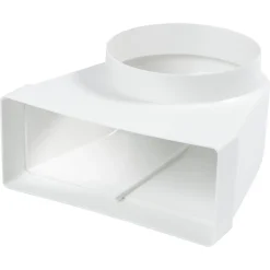Sanivesk Vlakkanaal Bocht Wit Ø150mm 220x90mm