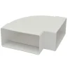 Sanivesk Vlakkanaal Horizontale Bocht PVC Wit 110x55mm