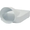 Sanivesk Vlakkanaal Verloopstuk PVC Wit Ø125mm 220x55mm
