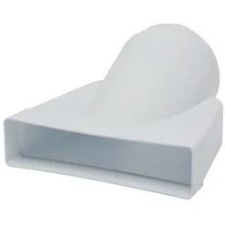 Sanivesk Vlakkanaal Verloopstuk PVC Wit Ø125mm 220x55mm