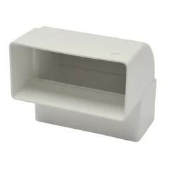 Sanivesk Vlakkanaal Verticale Bocht PVC Wit 110x55mm