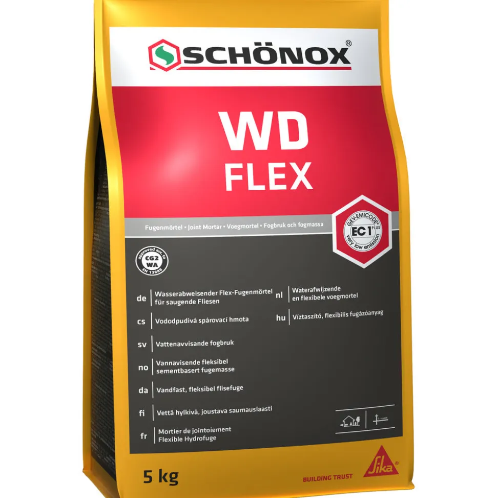 SCHÖNOX WD Flex Voegmortel Grijs Waterafwijzend 5kg