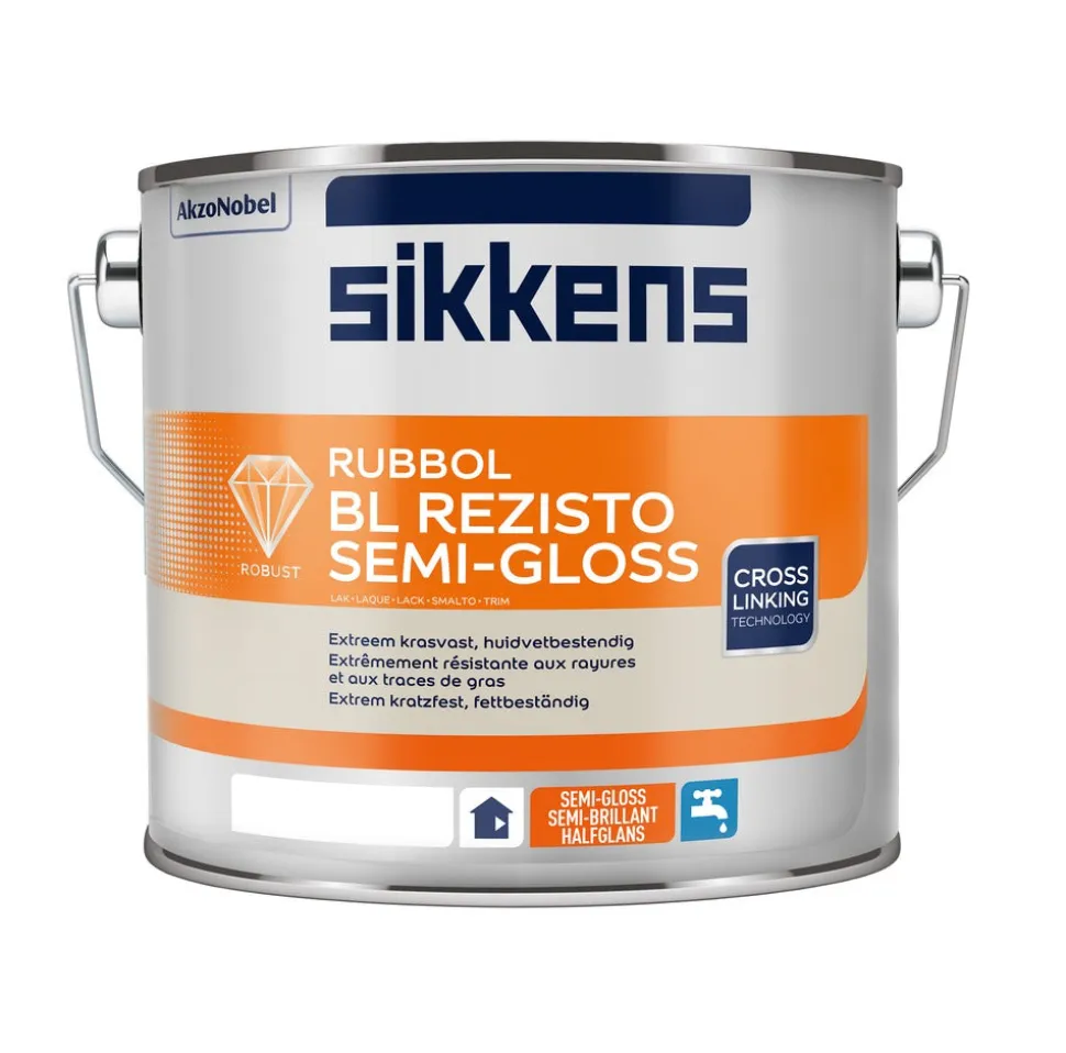 Sikkens Lak Rubbol BL Rezisto Semi Gloss Wit 2,5L