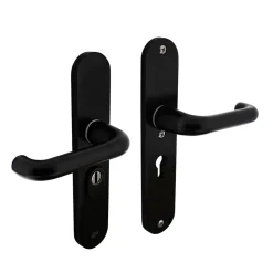 SKG3 Veiligheidsbeslag Ovaal Kruk/Kruk Geveerd PC55mm Met UTB Aluminium/Zwart