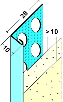 Slimgrip Stucstopprofiel SG1212 Alu-zink Stucdikte 10mm