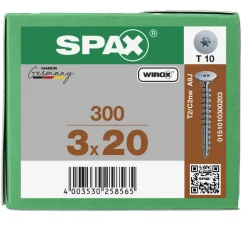 SPAX Achterwandschroef Verzinkt Voldraad 300st