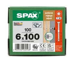 SPAX Stelschroef Verzinkt PK Deeldraad T-STAR Plus T30 100st