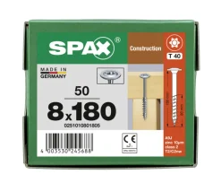 SPAX Tellerkopschroef Verzinkt DK Deeldraad T40 50st