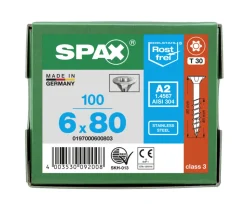 SPAX Universele Schroef RVS A2 VK Deeldraad