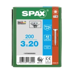 SPAX Universele Schroef RVS A2 VK Voldraad 200st