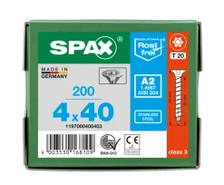 SPAX Universele Schroef RVS A2 VK Voldraad 200st