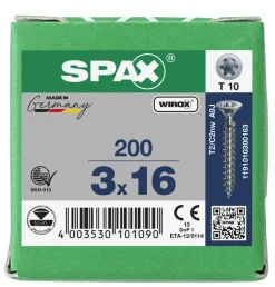 SPAX Universele Schroef Verzinkt VK Voldraad 200st