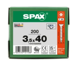 SPAX Universele Schroef Verzinkt VK Voldraad 200st