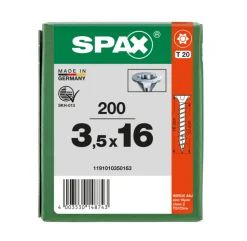 SPAX Universele Schroef Verzinkt VK Voldraad 200st